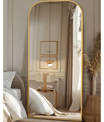 Immagine prodotto di Specchio a figura intera, autoportante, curvo, 180,3 x 81,3 cm, color oro