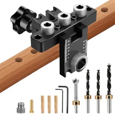 Produktbild von Bohrschablonenset für Holzdübel 8/10/15mm mit Positionierungsclip