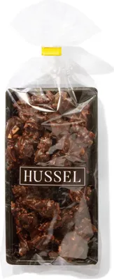 Produktbild von Hussel Mandelsplitter in Zartbitterschokolade, 100g