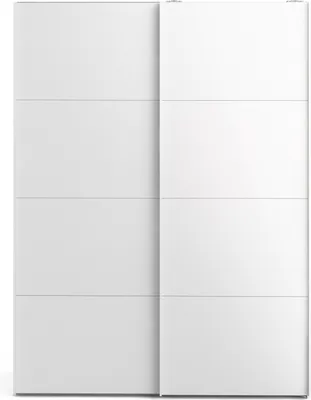 Produktbild von Veto Schiebetürenschrank B150 cm 2 Türen weiß und weiß hochglanz.