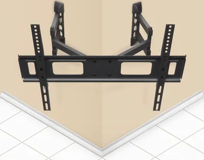 Immagine prodotto di Supporto TV angolare Delight - VESA 600 x 400 mm (max.) - adatto per 40-80 pollici - ruotabile e inclinabile - per angolo o soffitto