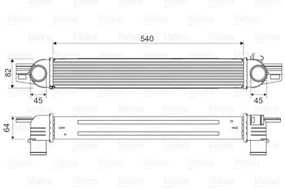 Produktbild von VALEO 818545 Ladeluftkühler LLK für FIAT QUBO (225) Turbo Intercooler
