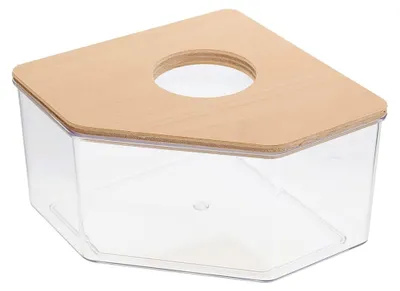 Produktbild von Sandbadbehälter aus Acryl und Holz für Hamster, Rennmäuse und Chinchillas