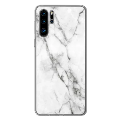 Produktbild von MuchoWow® Handyhülle Schutzhülle Hülle für Huawei P30 Pro Marmor - Luxus - Weiß Silikon Softcase Handy Hülle - Schutzdeckel