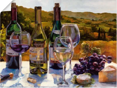 Produktbild von ARTland Poster Eine Weinprobe Größe: 60x45 cm