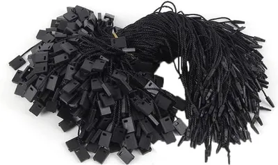 Anhänger-Schnur Nylon 200 stks Einweg schwarz mit Snap-Lock-Pin für Kleidung