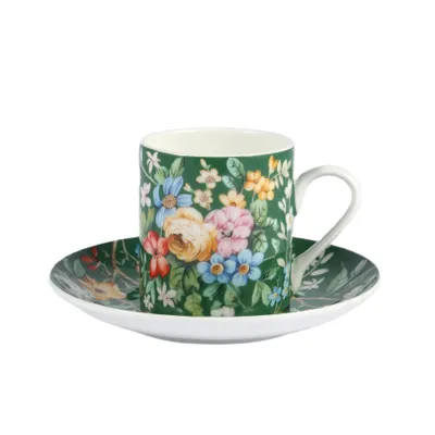 Produktbild von Porzellan Espresso Tasse mit Untertasse 90 ml / Kaffeetasse / Espressotasse