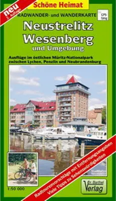Produktbild von Neustrelitz, Wesenberg und Umgebung 1 : 50 000 Radwander- und Wanderkarte