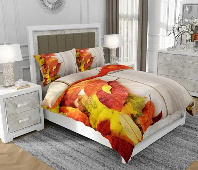 Produktbild von Bettwäsche 200x220 cm + 2x70x80 cm, 3-teilig, 100% Baumwolle, Satin, Reißverschluss, Bunt - SOVIO | So.0113