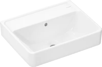 Zdjęcie produktu dla Hansgrohe umywalka Xanuia Q 500x390 mm bez otworu na baterię z przelewem, biała SMC, 61143450
