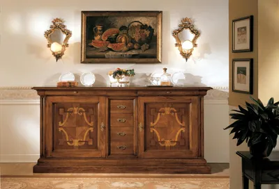 Produktbild von Luxus Italienische Holz Möbel Anrichte Kommode Barock Stil Sideboard Echtholz