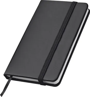 Produktbild von Notizbuch / Größe: A7+ (127x78mm) / PolyurethanEinband / 160 Seiten / Farbe: schwarz