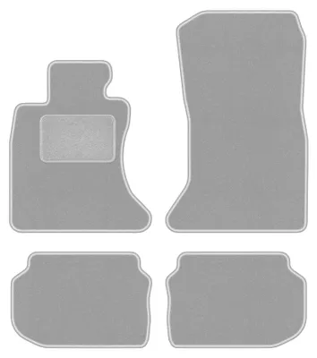 Image de Tapis de sol en moquette pour BMW 5 F11 xDrive 2010-2013 (break/Touring) – jeu 4 pièces, gris, sur mesure – Wielganizator OSLO