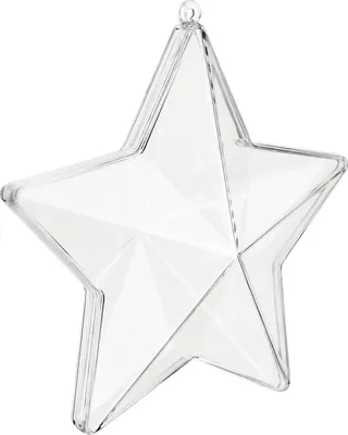 Produktbild von vbs Acryl Sternform 8 cm, teilbar, mit Aufhängeöse, zum Basteln und Befüllen