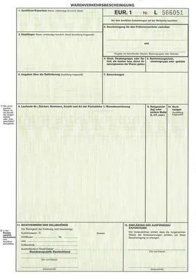 Obrázok produktu pre 50x RNK Verlag 2271 Pohybový certifikát EUR.1 SD 1 x 2 listy DIN A4