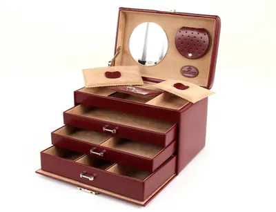 Immagine prodotto di WINDROSE scatola di gioielli Merino Moda Jewelry Box Red rosso scuro