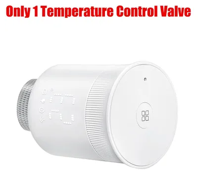 Obrázok produktu pre Inteligentný Zigbee termostatický ventil pre radiátory – Termostatický ventil pre radiátory s ovládanie cez aplikáciu – Bezdrôtové riadenie teploty – Programovateľný – 1 kus, bez potreby brány