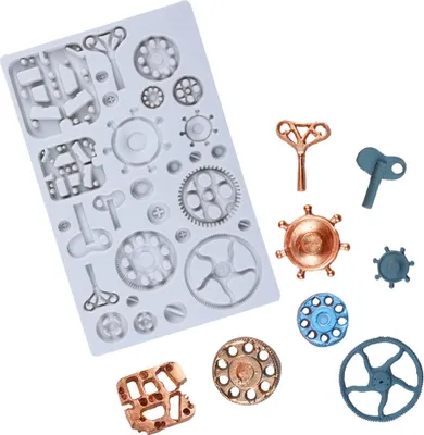 Image de Vintage Gears Mold Steam Punk Chocolate Mould Silicone Cake Decorating Mold