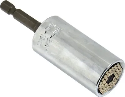 Produktbild von Universelle Stecknuss Crv 7-19Mm Mit 3/8" Adapter – Vielseitig Einsetzbar Für Schrauben Und Muttern, Perfekte Anpassung An Verschiedene Größen.