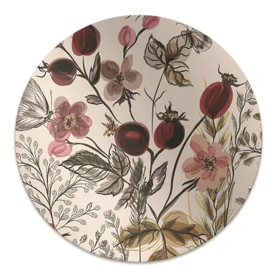 Produktbild von Rundmatte - Stuhlunterlage Bürostuhlunterlage - Rund Ø 100 cm - Bodenmatte - Fußmatte - Blumen auf der Wiese