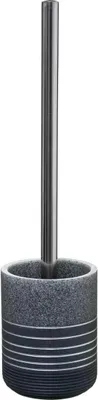 Produktbild von 5five Toilettenburste mit Halter - rund - grau - Polyresin - 39 cm