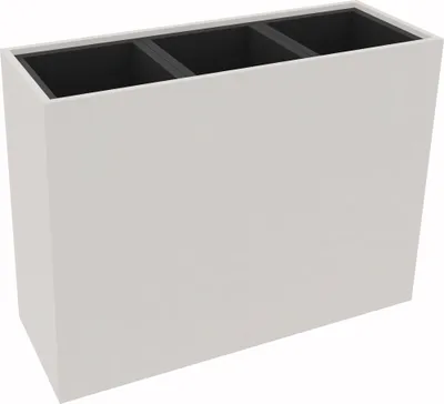 Produktbild von Pflanzgefäß 3er hoch B1062xT380H800mm Weiß