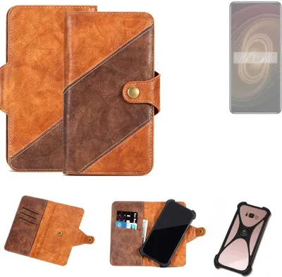 Produktbild von K-S-Trade Handyhülle Schutzhülle Bookstyle Case Wallet-Case kompatibel mit ZTE Axon 60 Ultra Cover Klapphülle Kantenschutz Smartphone dunkelbraun