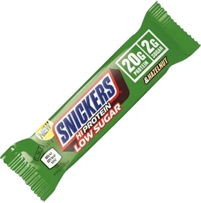 Obrázok produktu pre Mars Snickers Hazelnut Low Sugar HiProtein Bar 57 g Snickers Hazelnut / Protenov tyinky, cookies a brownies / Obben tyinka Snickers Hazelnut s vysokm obsahom protenov