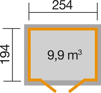 Produktbild von weka Gartenhaus 321 Gr.2, natur, 19 mm, DT Milchglas, Farbe:naturbelassen, Dachform:Flachdach