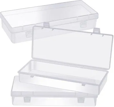 Productafbeelding van Reiskoffer met accessoires, gemaakt van transparant materiaal, bestaande uit 3 compartimenten
