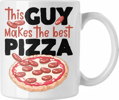 Produktbild von Trendation - Pizzabäcker Tasse Geschenk Beste Pizza Geschenkidee Lustiger Spruch (Weiß)
