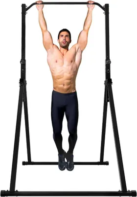 Imagen del producto de Estación de dominadas plegable, con una capacidad máxima de 200 kg. Barra de dominadas independiente, estación de dominadas plegable para principiantes y profesionales, ideal para entrenamiento y fitness