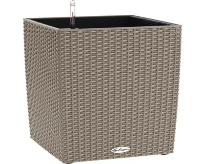 Obrázek produktu pro Samozavlažovací květináč plastový Lechuza Cube Cottage 50 x 50 x 50 cm pískově hnědý