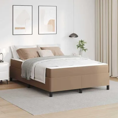 Immagine prodotto di Maison Exclusive - Rete letto con materasso Cappuccino 140 x 190 cm Tessuto