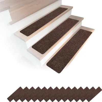Immagine prodotto di Tappetini autoadesivi per scale, 16 pezzi, 75x20 cm, antirumore
