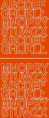 Produktbild von Selbstklebende Buchstabenaufkleber, 3,5 cm, orange glänzend