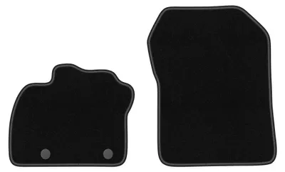 Produktbild von Velours-Fußmatten Vorne für Renault Zoe 2013- (Schrägheck) – 2-tlg, Schwarz, passgenau – Wielganizator BASIC