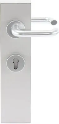 Produktbild von Drückergarnitur PARIS - auf Rosette, PZ, 37 - 42, silber eloxiert