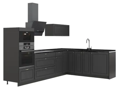 Immagine prodotto di Cucina angolare completa Vicco Fame-Line Oro-antracite rustico/Antracite 287 x 51.6 cm senza piano di lavoro, Model 63456