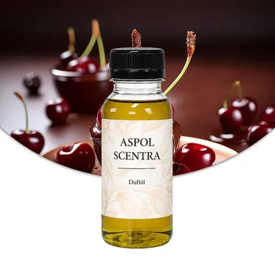 Produktbild von Aspol Scentra Kirsch-Schokoladen-Genuss UFIGREEN Duftöl für Kerzen 100 ml, KI-generiertes Bild