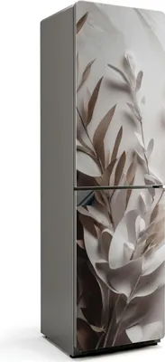 Produktbild von Papierblätter auf Stoff – Magnetische Kühlschrank Abdeckung – Dekorfolie magnetisch Küche – Kühlschrank Magnet Deko – selbstklebende Magnettafel – Magnetfolie für Kühlschranktür – 60x205 cm