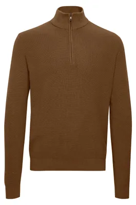 Zdjęcie produktu dla BLEND Ciepły sweter z dzianiny ze stójką i zamkiem błyskawicznym długi rękaw basic BHCodford rozmiar: M