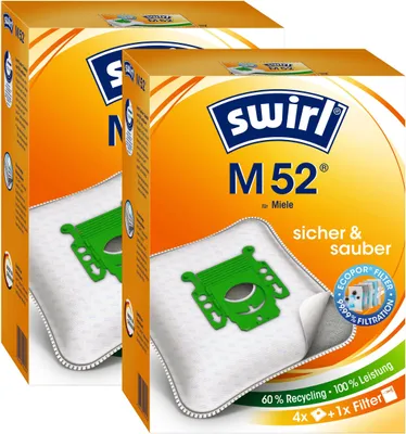Produktbild von 2 x Swirl Staubsaugerbeutel M 52 MicroPor Staubbeutel Microvlies