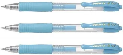 Produktbild von Pilot Gelpen G2 07 - Set mit 3 Stück - Hellblau