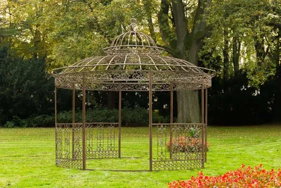 Produktbild von CLP Luxus Pavillon Romantik V2 rund 350 cm,antik braun