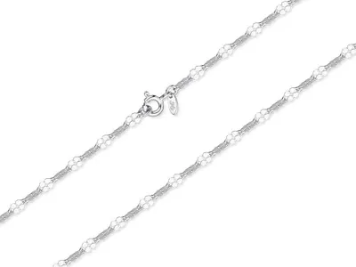 Produktbild von SILBERKETTEN STORE Fashion Line Plättchenkette 3,4mm, 2091 - 925 Silber, Länge wählbar - 80cm