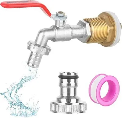 Produktbild von Famanu Wasseradapter 3/4 Zoll für Regentonnen und Lagertanks - Messing