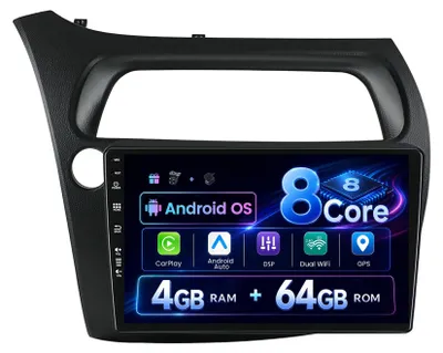 Obrázok produktu pre Autorádio pre Honda Civic (2006-2012) | Android 14, GPS, 4G+64G, DAB, Bluetooth