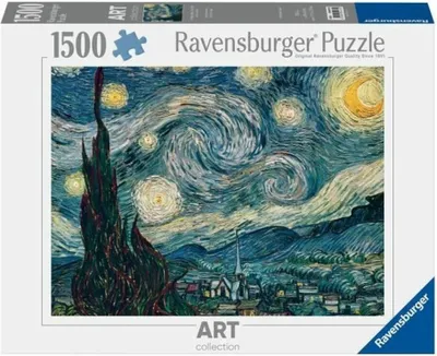 Produktbild von Ravensburger Puzzle 1500 pièces - La Nuit étoilée / Vincent Van Gogh, 1500 Stück(e), Kunst, 14 Jahr(e)