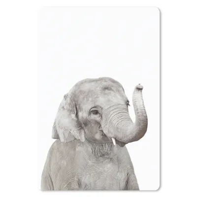 Produktbild von MuchoWow® Mauspad Mousepad Elefant - Tiere - Grau - Natur 40x60 cm - Mousepads - Maus Mat - Pad - Mausunterlage - Schreibtisch Accesoire